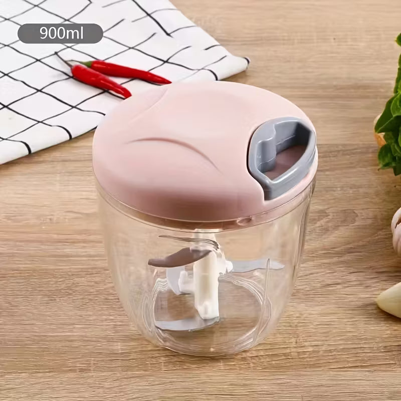 Multifunctional Garlic Press & Vegetable Chopper – Manual Garlic Mincer, Fruit Masher & Creative Kitchen Gadget – 16.91 / 30.43 oz Capacity