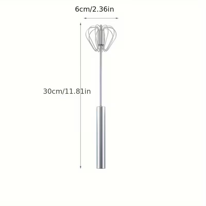 Multifunctional Stainless Steel Whisk & Milk Frother – Hand Push Blender for Eggs, Cream & Baking – All-in-One Kitchen Mixing, Blending & Beating Tool