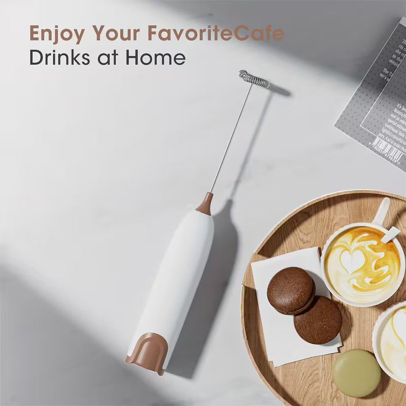 Electric Milk Frother – No Battery Needed Foam Maker for Coffee, Cappuccino & Egg Whisking – Handheld Drink Frother for Perfect Frothy Beverages