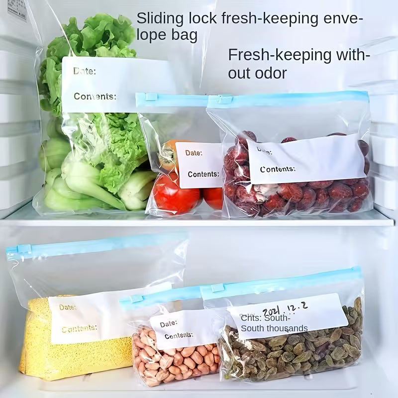 Food Storage Bags 10/20/30pcs – Leakproof Reusable Freezer Bags for Fresh Produce, Fruits, Vegetables, Grains & Meat – Food Grade Airtight Seal Kitchen Bags