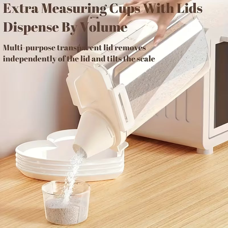 Airtight Food Storage Containers with Lids – Leakproof Kitchen Organizer for Grains, Nuts, Flour & Rice – Portable Sealed Canister Set for Pantry & Kitchen