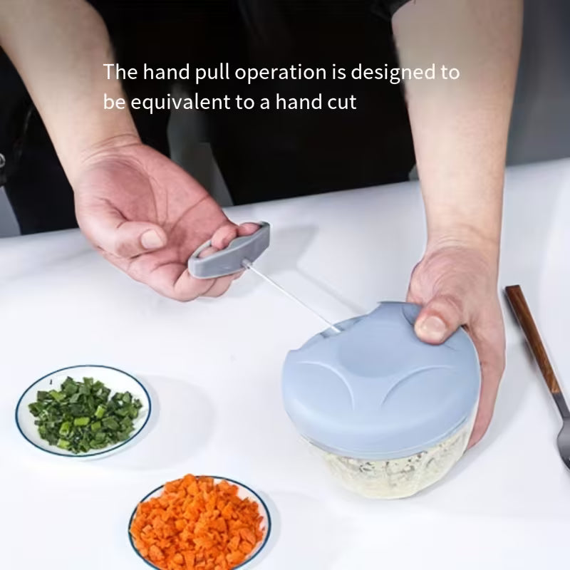 Multifunctional Garlic Press & Vegetable Chopper – Manual Garlic Mincer, Fruit Masher & Creative Kitchen Gadget – 16.91 / 30.43 oz Capacity