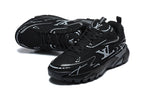 Louis Vuitton Black and Silver Graphic Low-Top Sneakers