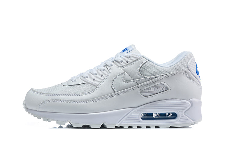 Nike Air Max 90 White and Blue Sneakers