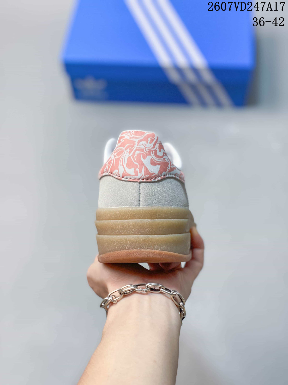 adidas Gazelle Bold Platform Sneakers Light Gray Pink