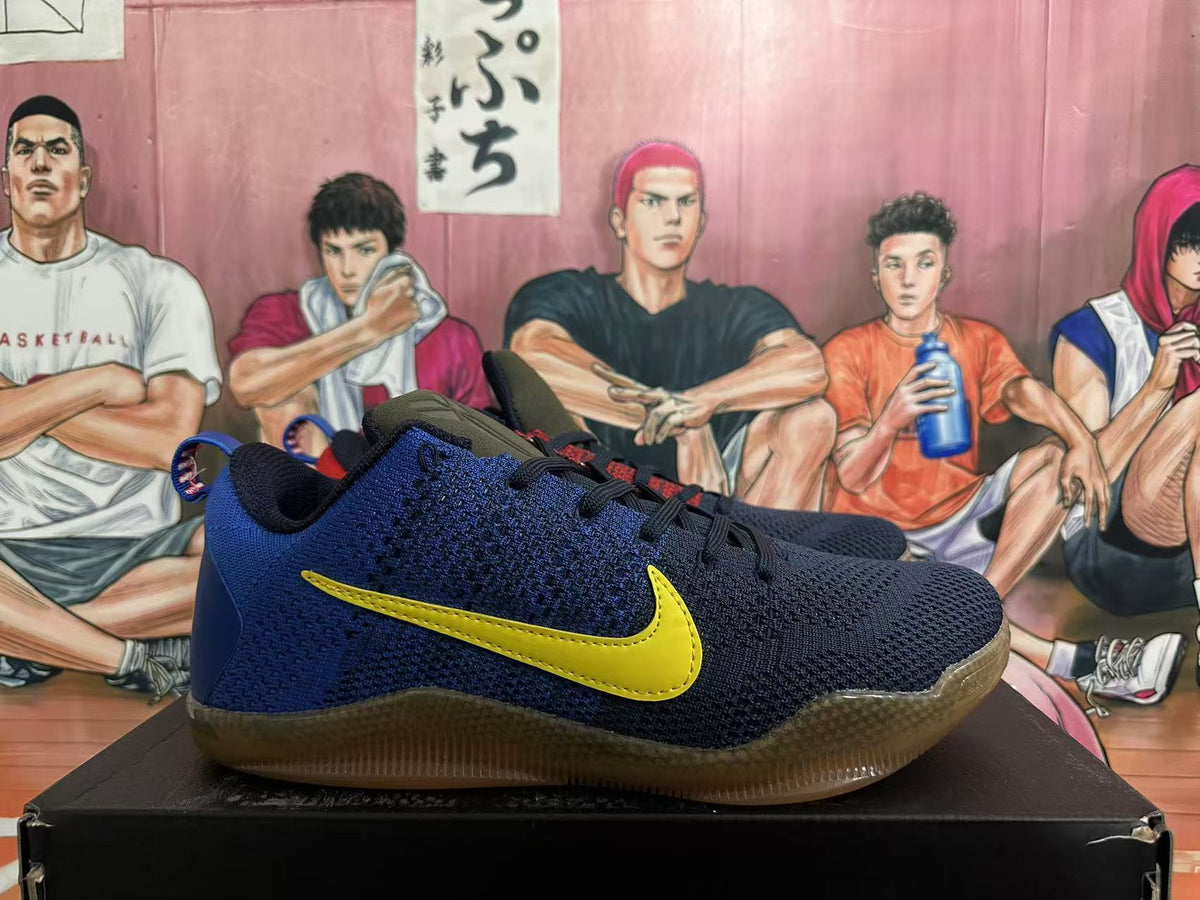 Nike Kobe Basketball Shoes in Navy, Red and Yellow