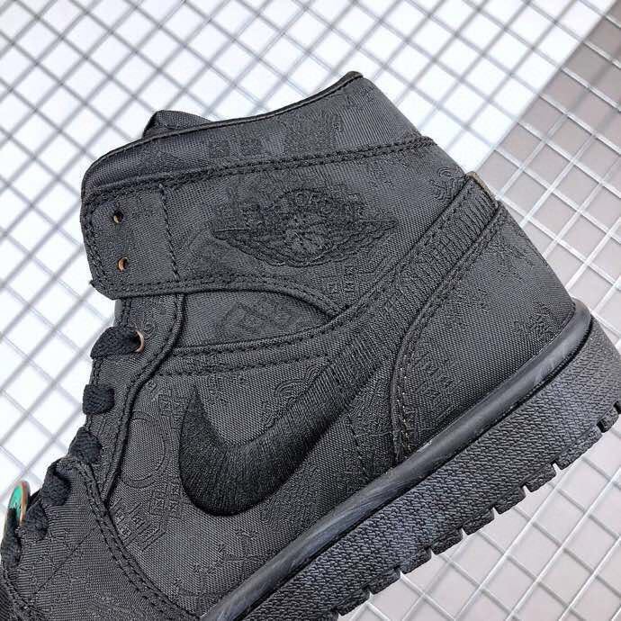 CLOT x Air Jordan 1 Mid Fearless Black Sneakers