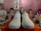 Nike White Basketball Sneakers with Black Swoosh