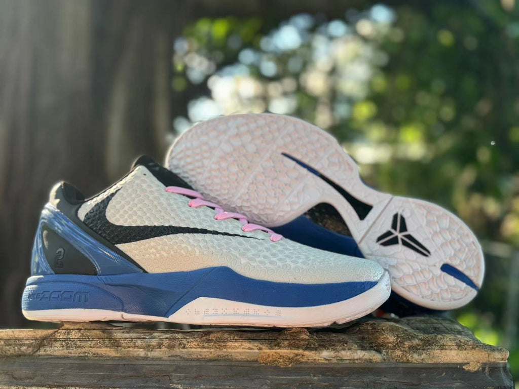 Nike Kobe 6 Basketball Shoes in White, Blue and Pink