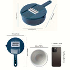12 in 1 Vegetable Chopper and Grater Manual Slicer Shredder Julienne Cutter Multifunctional Kitchen Vegetable Cutter Tool