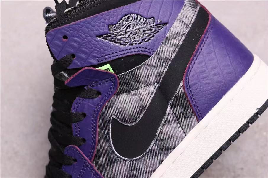 Jordan 1 Zoom Air CMFT Bayou Boys Black Purple Sneakers