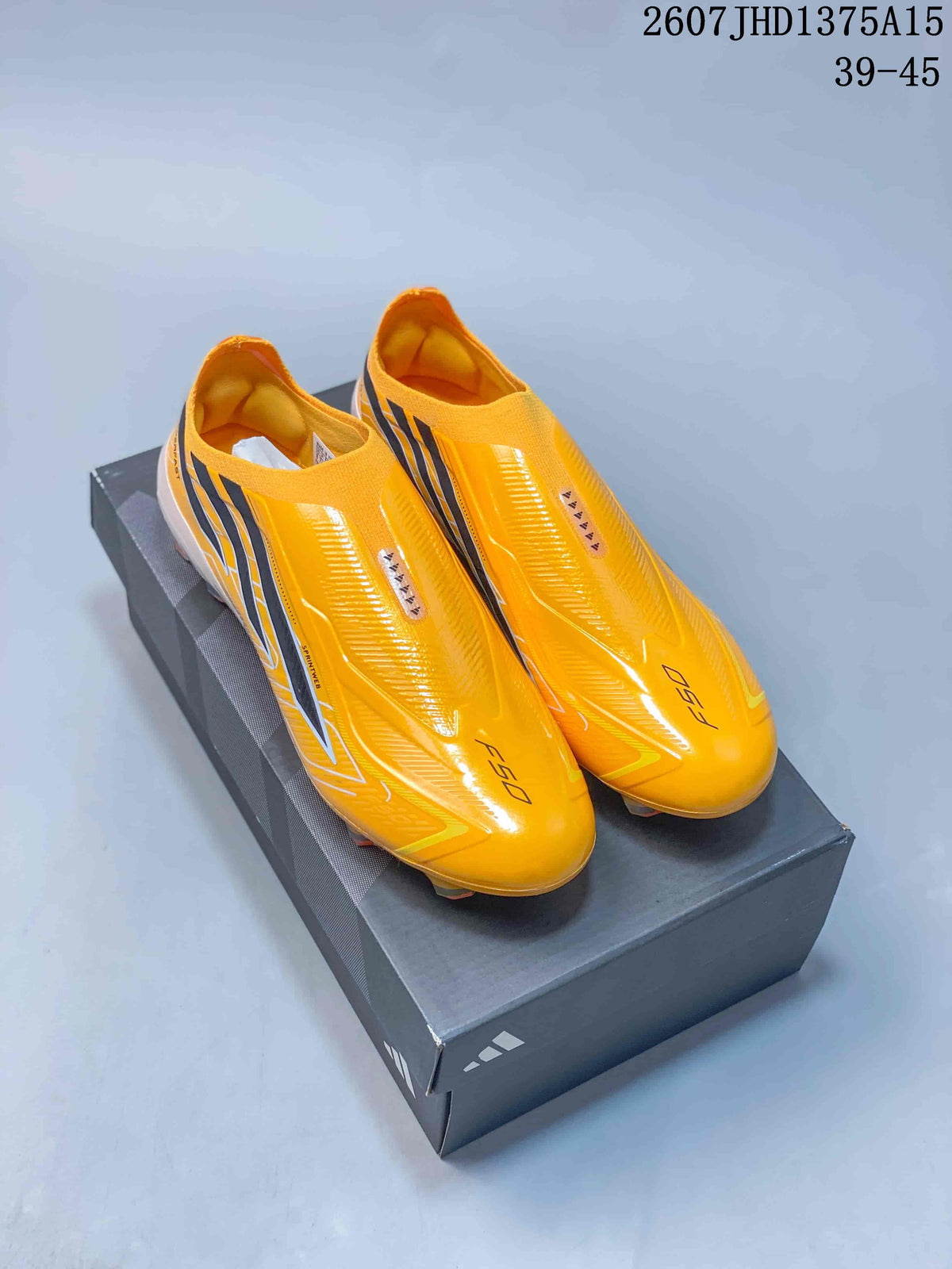 adidas F50 Elite Football Boots Purple and Yellow 2607JHD1375A15