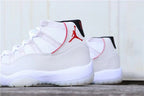 Jordan Air Jordan 11 Platinum Tint White Red Sneakers