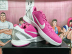 Nike Pink and White Basketball Sneakers