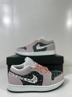 Jordan Air Jordan 1 Low SE GS Pink Floral Sneakers FJ3445-001