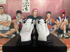 Jordan 12 Taxi White and Black Sneakers