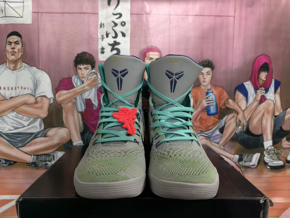Nike Superhero Basketball Sneakers Green and Gray