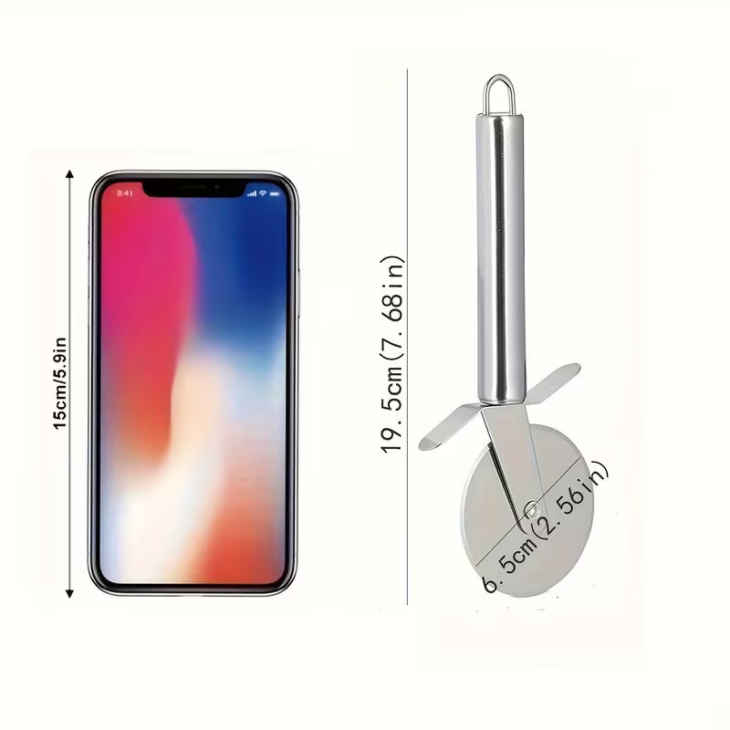 Stainless Steel Pizza Wheel Cutter Roller Baking Tool