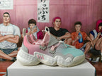 Adidas Pink and Grey Basketball Sneakers