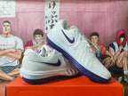 Nike White Purple Basketball Sneakers