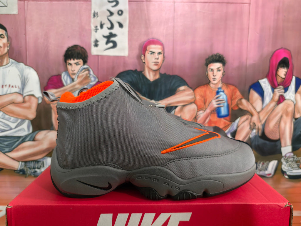 Nike Gray and Orange High-Top Sneakers