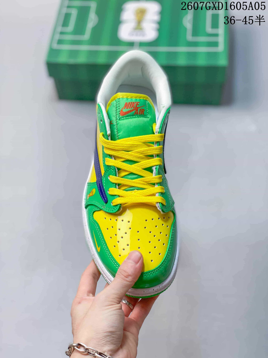 Jordan Air Jordan 1 Low Green Yellow Blue Sneakers