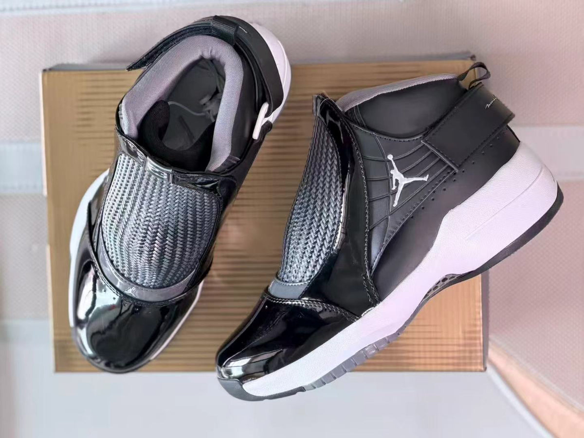 Jordan 19 Black and White High-Top Sneakers