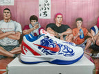 Nike Zoom Basketball Sneakers White Blue Red