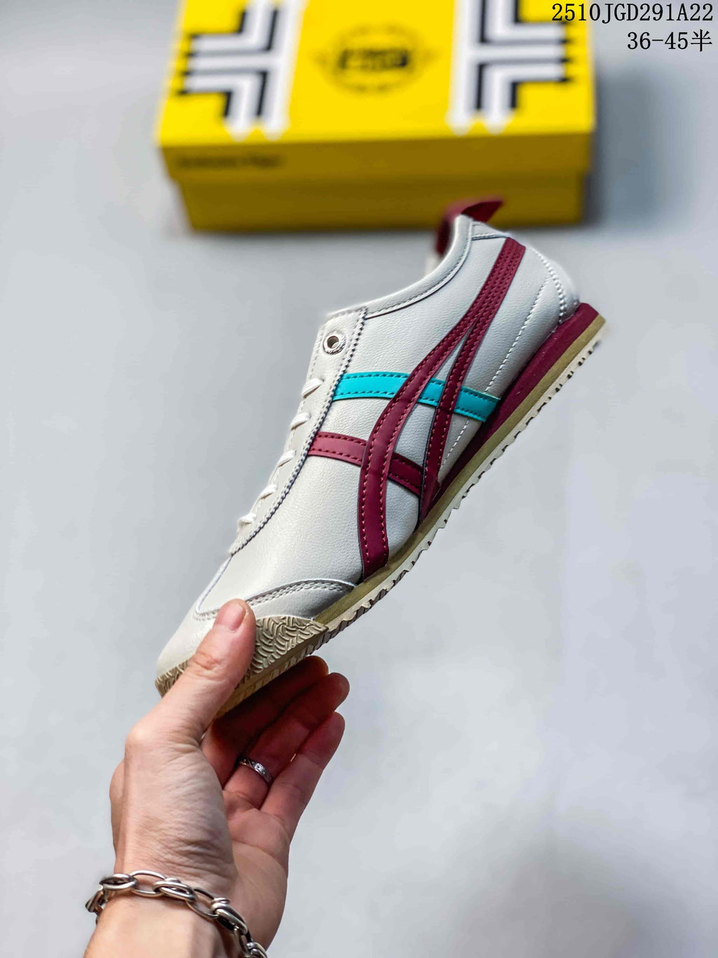 Onitsuka Tiger Sneakers White Burgundy Turquoise 2510JGD291A22
