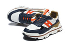 Hermès Trail Sneakers in Navy, White and Orange