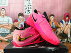 Nike Pink and Gold Basketball Shoes