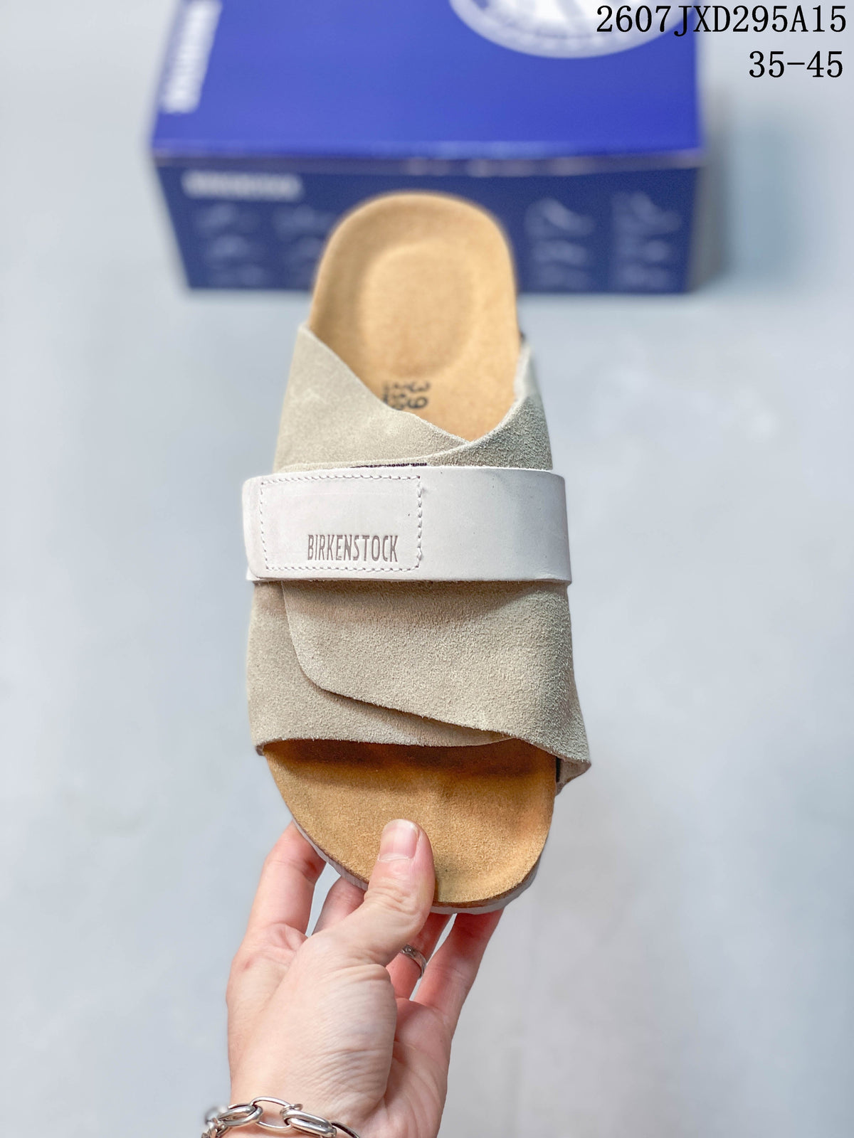 Birkenstock Boston Suede Sandals Beige 2607JXD295A15