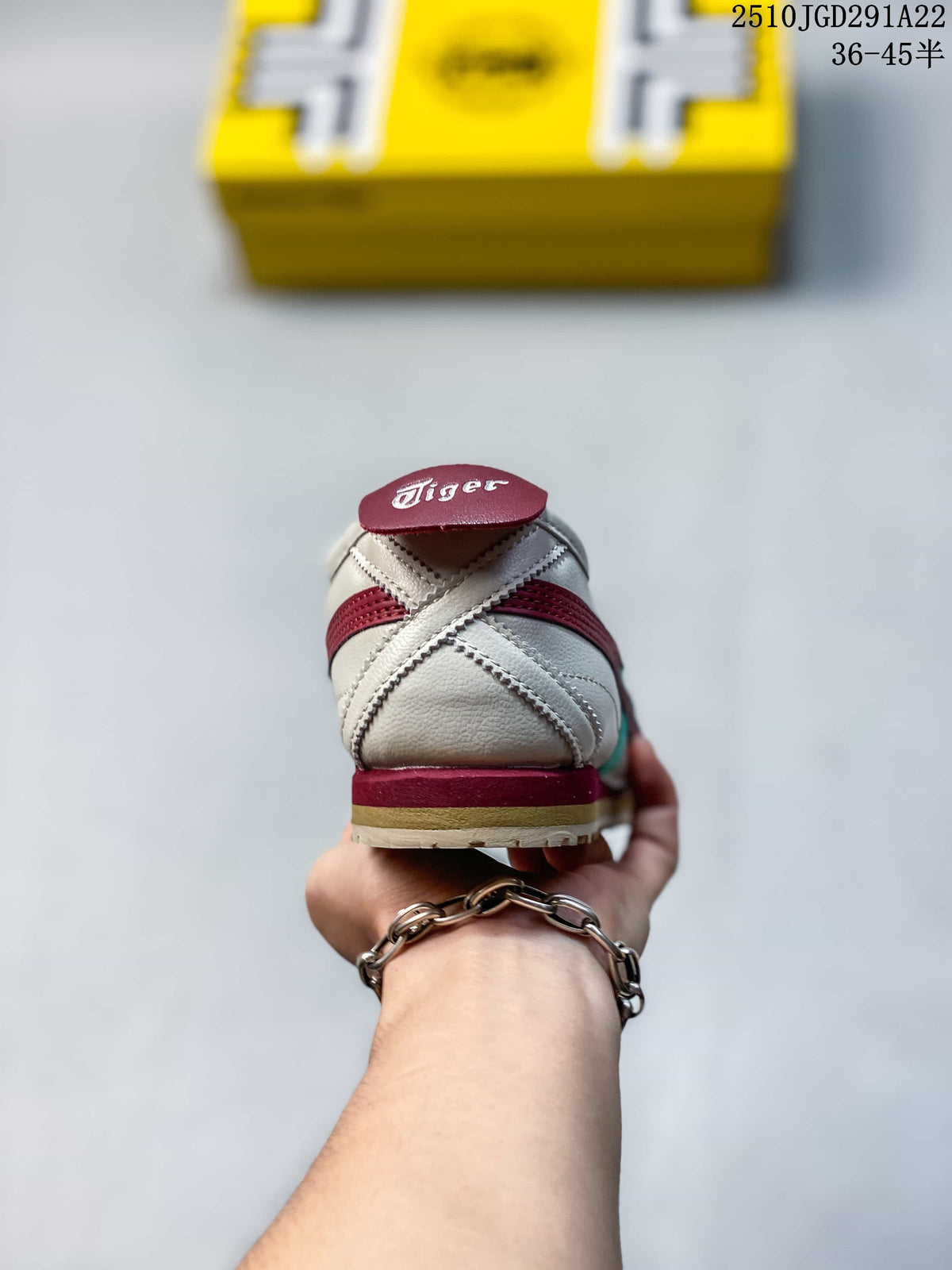Onitsuka Tiger Sneakers White Burgundy Turquoise 2510JGD291A22