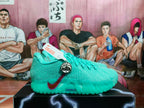Nike Basketball Sneakers Green Purple Statue of Liberty Style