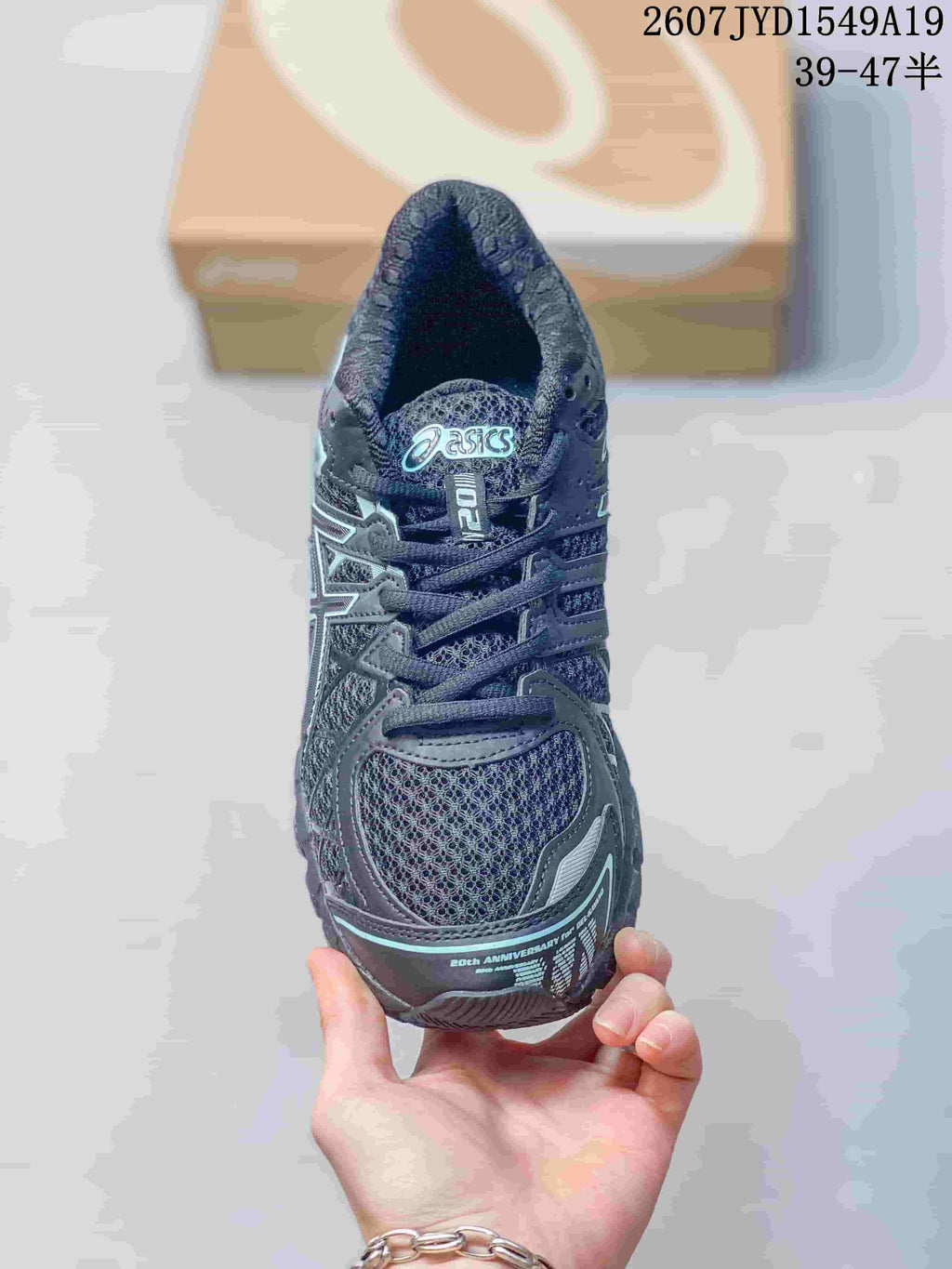 ASICS Gel-Kayano 20 Black Mesh Sneakers 711590OWE