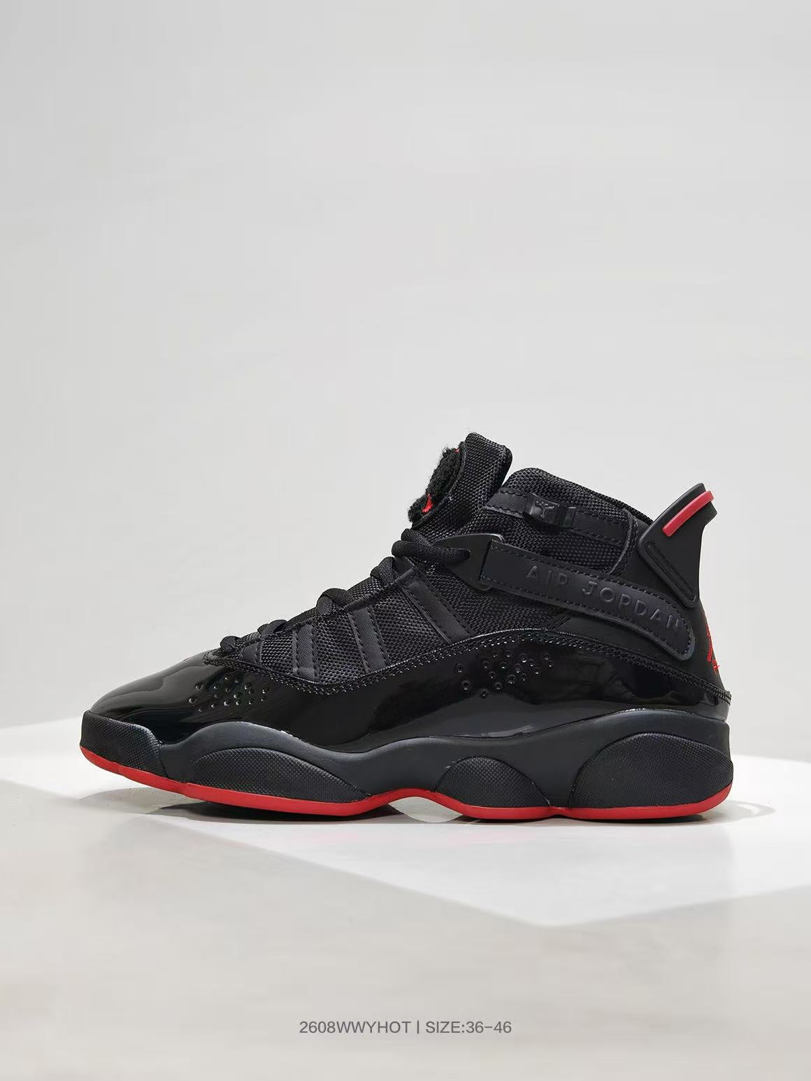 Jordan 6 Rings Sneakers Black Red