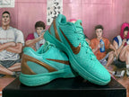 Nike Zoom Basketball Sneakers Turquoise Bronze Statue of Liberty