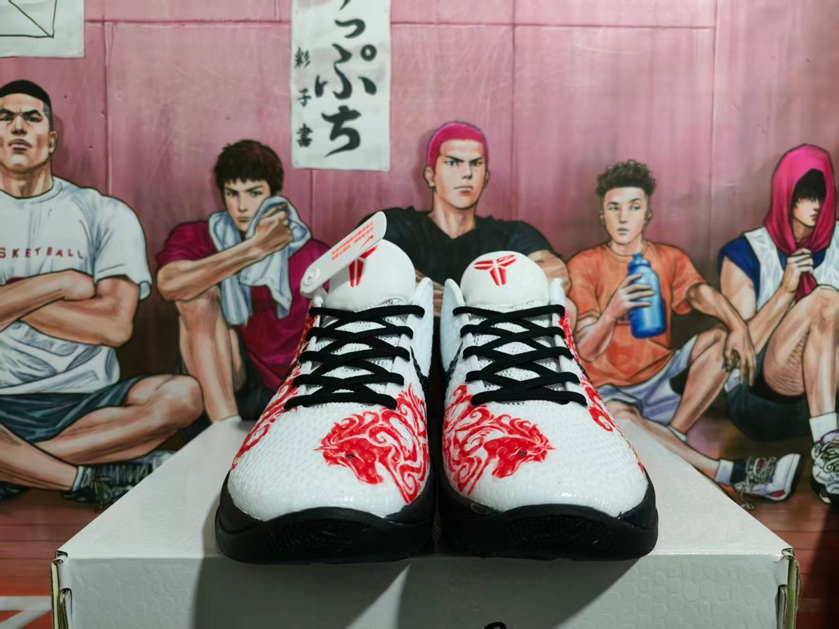 Nike Basketball Sneakers White Black Red