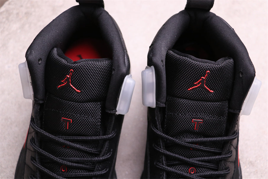 Air Jordan 12 Reverse Flu Game Black High-Top Sneakers DC1062-006