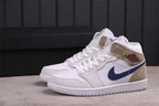 Jordan Air Jordan 1 Mid Sneakers White Blue Tan DO6726-100