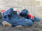 Jordan 6 Travis Sky Blue Suede Sneakers