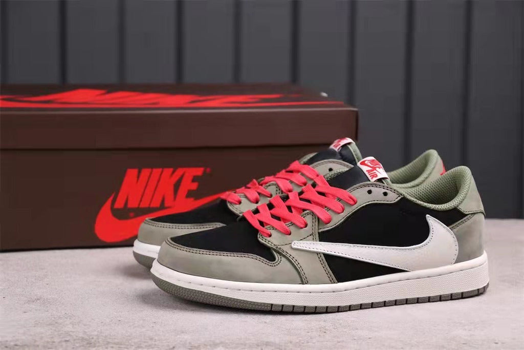 Jordan 1 Low Travis Scott Black Grey Sneakers CQ4277-008