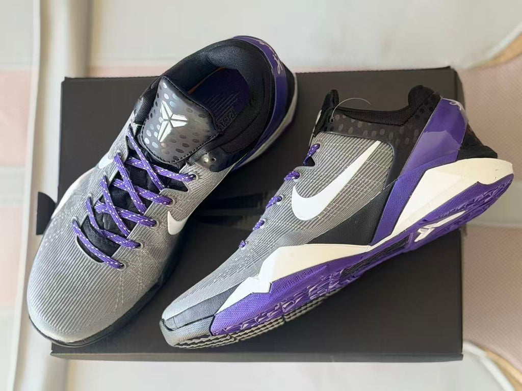 Nike Kobe 7 Basketball Shoes Gray Purple Black