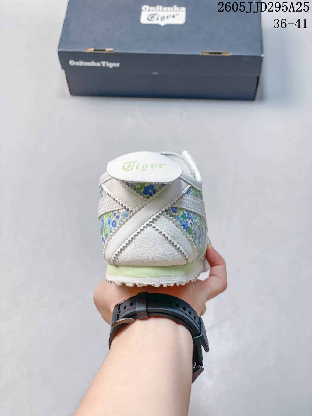 Onitsuka Tiger Floral Low-Top Sneakers White Green Blue