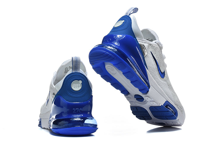Nike Air Max 270 Premium White and Blue Sneakers