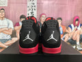 Jordan 4 Black and Red Basketball Sneakers