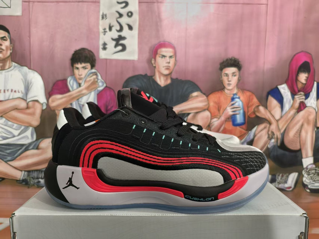 Jordan Black White Red Basketball Sneakers