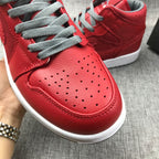Jordan Air 1 Mid Red High-Top Sneakers 364770-603