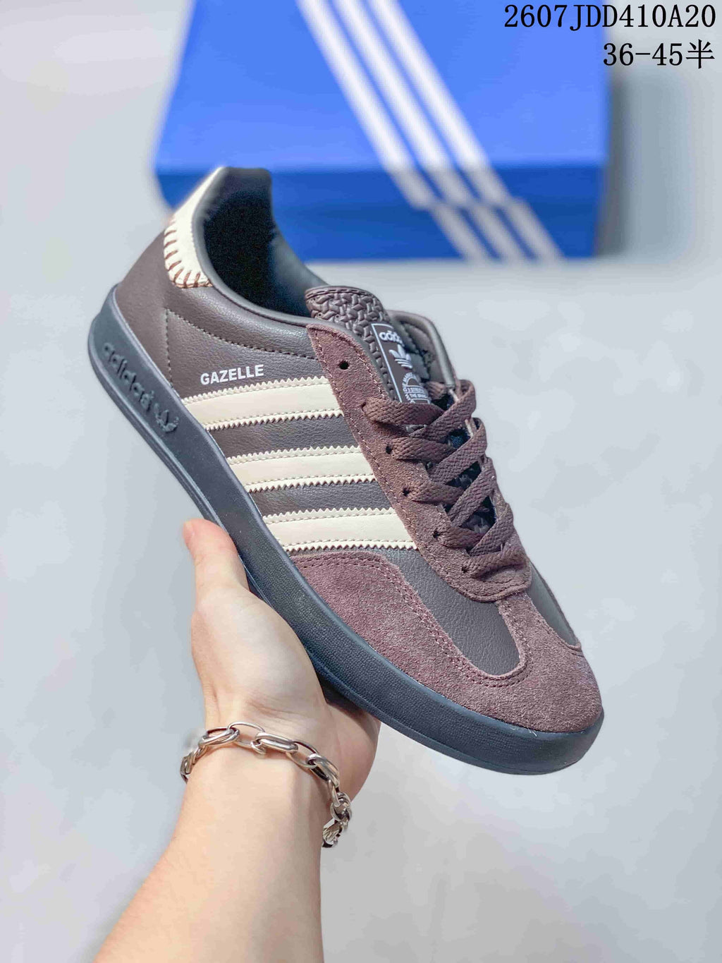 Adidas Gazelle Sneakers Brown Cream Black 2607JDD410A20