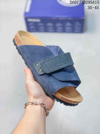 Birkenstock Boston Suede Sandals Navy 2607JXD295A15
